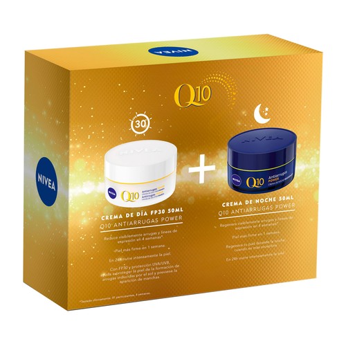 NIVEA Pack con crema de día y de noche con acción antiarrugas NIVEA Q10.
