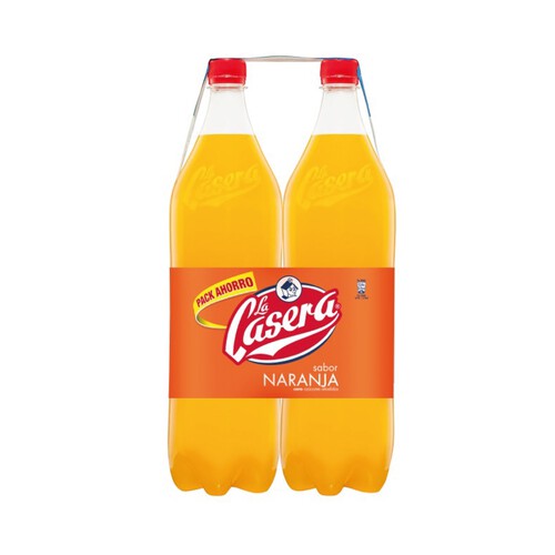 LA CASERA Refresco de naranja pack de 2 botellas de 1,5 litros