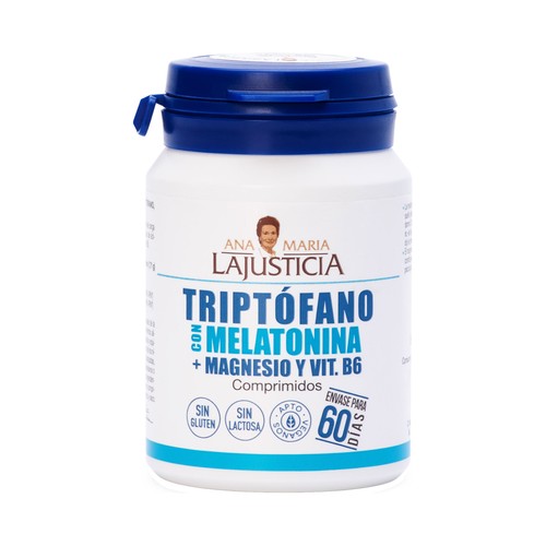 Complemento alimenticio a base de triptógano, melatonina, magnesio y vitamina B6 ANA MARIA LA JUSTICIA 60 uds.