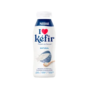 NESTLÉ Kefir líquido natural, elaborado con fermentos lácteos y levaduras de 499 ml.