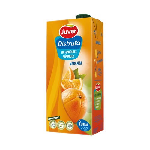Néctar sin azúcar añadido de naranja JUVER 2 l.