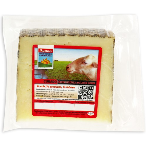ALCAMPO CULTIVAMOS LO BUENO Queso de oveja curado elaborado con leche cruda Cuña 1/6
