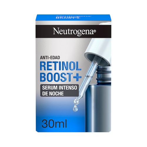 NEUTRÓGENA Retinol boost+ Sérum intensivo de noche antiedad, con retinol 30 ml.
