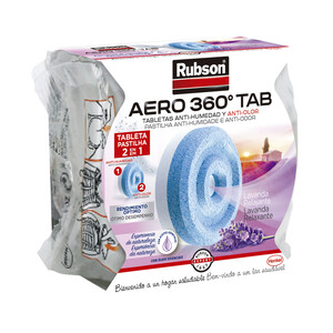 Imagen de Recambio universal en tableta para deshumidificador, aroma lavanda, RUBSON Aero 360°, 450grs.