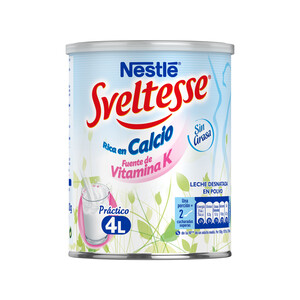 SVELTESSE Bote de leche desnatada en polvo con bifudus y calcio SVELTESSE de Nestlé 400 g.