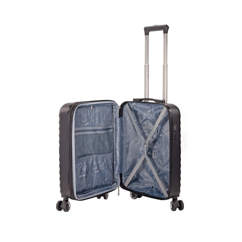 Maleta pequeña tipo Trolley 4 ruedas 50cm color negro. BENZI