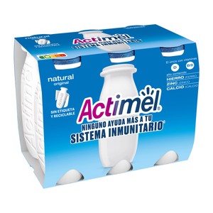 Imagen de ACTIMEL Leche fermentada con Lcasei y sabor natural de Danone 6 x 100 g.
