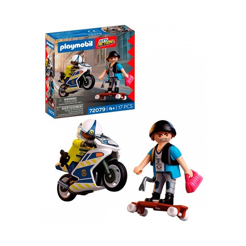 PLAYMOBIL. 72079. Persecucion en moto