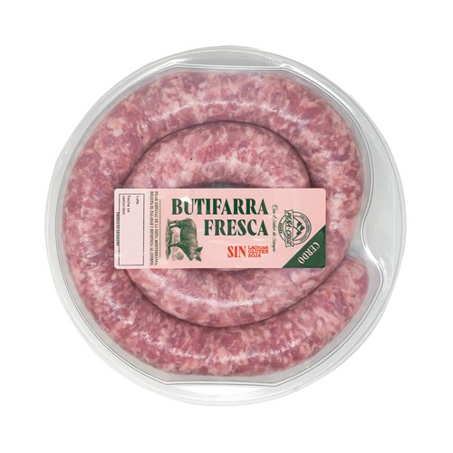 PEÑA CRUZ  Butifarra fresca de cerdo, elaborada sin gluten ni lactosa ni soja 600 g.
