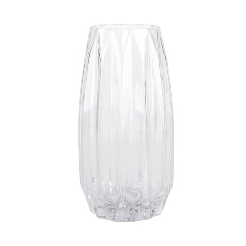 Jarrón cristal tess decorativo de 25x13x25 centímetros, ACTUEL.
