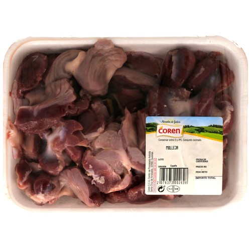 COREN Bandeja con mollejas frescas de pollo 370 g.