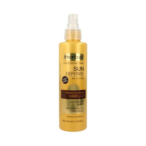 HERBAL Protector solar para el cabello con keratina y aceite de sésamo en spray HERBAL 150 ml.