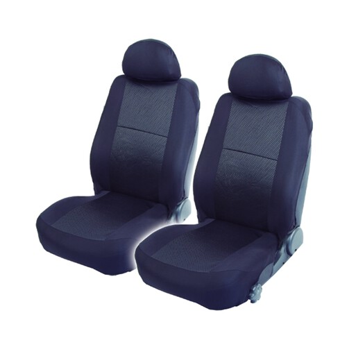 Juego de fundas para los asientos delanteros, de alta calidad con apertura para los airbag, modelo Lux, 2 piezas, color negro/gris ROLMOVIL 1 unidad.