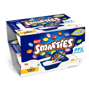 Imagen de NESTLÉ Yogur de vainilla con grageas de chocolate con leche Smarties mix-in 2 x 128 g.