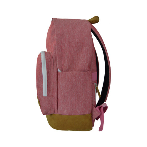 Mochila de viaje con varios compartimentos en color rosa con capacidad para 18L, AIRPORT ALCAMPO.