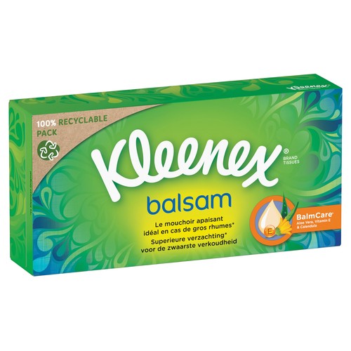 KLEENEX Tissues de celulosa faciales KLEENEX Balsam paquete de 72 uds.
