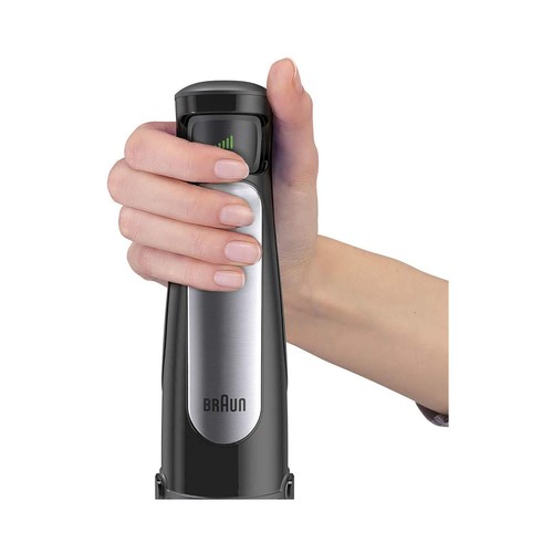 Batidora de mano BRAUN Minipimer 7 MQ7035X, 1000W, velocidad variable, incluye, picador, varillas, vaso graduado.