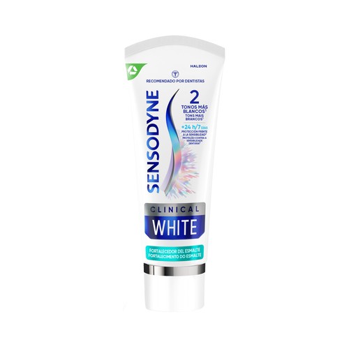 SENSODYNE Clinical white Pasta de dientes blanquedora y fortificante del esmalte 75 ml.