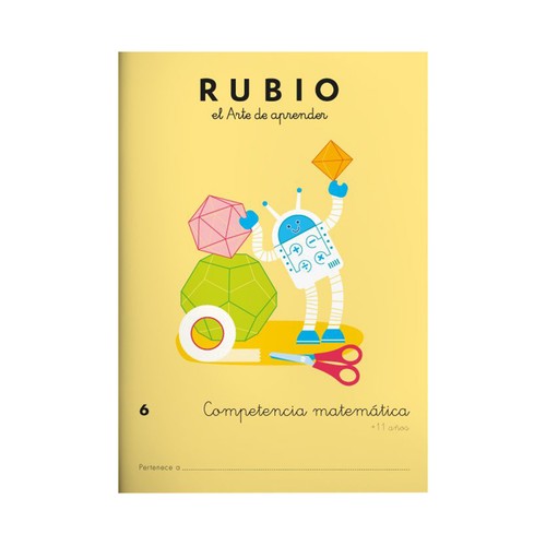 Competencia de matemáticas 6, RUBIO L. Género: activifdad. Edad: 11 años, editorial: Rubio.