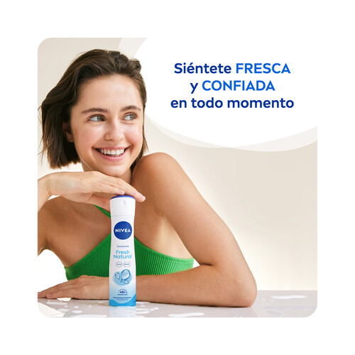 NIVEA Desodorante en spray para mujer, sin sales de aluminio NIVEA Fresh natural 150 ml.