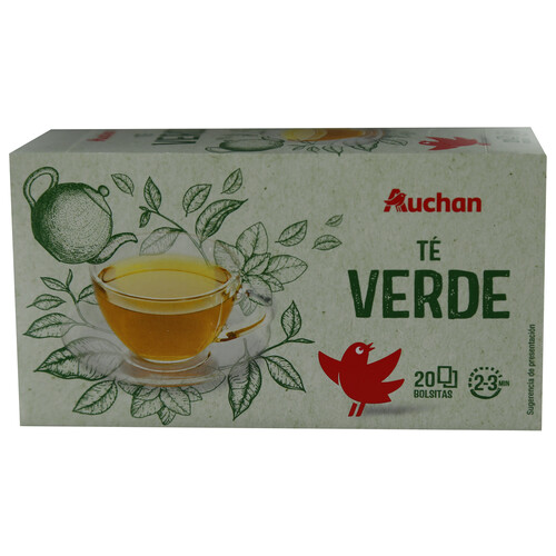 Té verde 100% natural en bolsitas PRODUCTO ALCAMPO 20 uds.36 g.