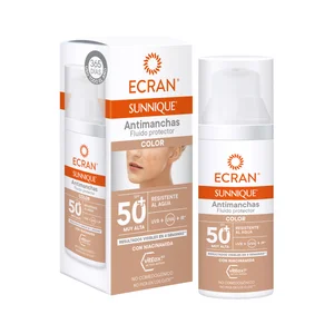 ECRAN Sunnique Protector solar facial con color, acción antimanchas y FPS 50+ ( muy alto) 50 ml.