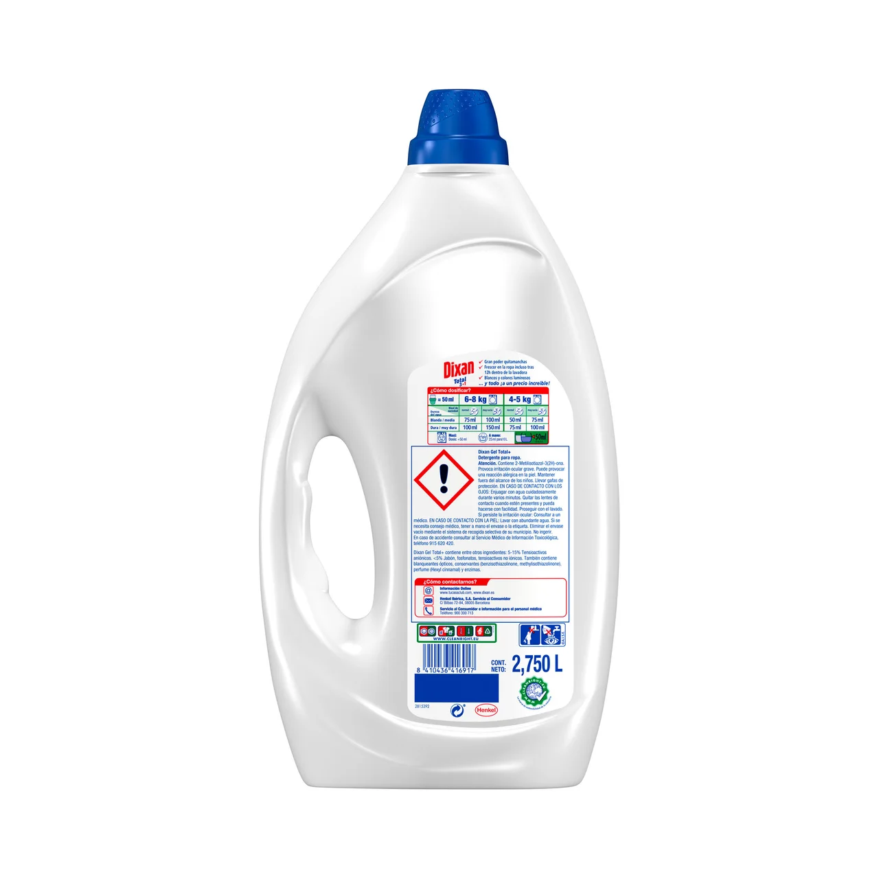 DIXAN Total Detergente líquido lavadora 55 DS
