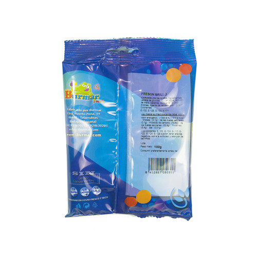 BURMAR Caramelos de goma, fresón brillo BURMAR 100 g.