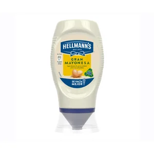HELLMANN"S Salsa mayonesa en formato bote bocabajo 250 ml.