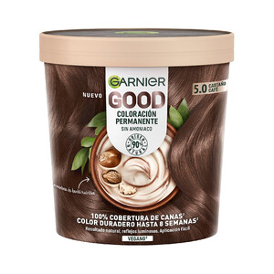 Imagen de GARNIER Coloracion permanente sin amoniaco, tono 5.0 Castaño café GARNIER Good.