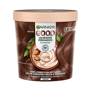 GARNIER Coloracion permanente sin amoniaco, tono 5.0 Castaño café GARNIER Good.