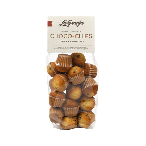 Mini magdalenas choco-chips LA GRANJA 200 g.