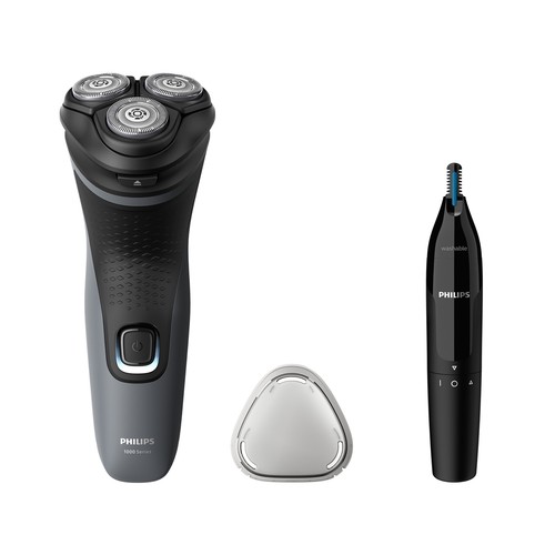 Afeitadora eléctrica PHILIPS S1142/02, cabezales flexibles, resistente al agua..