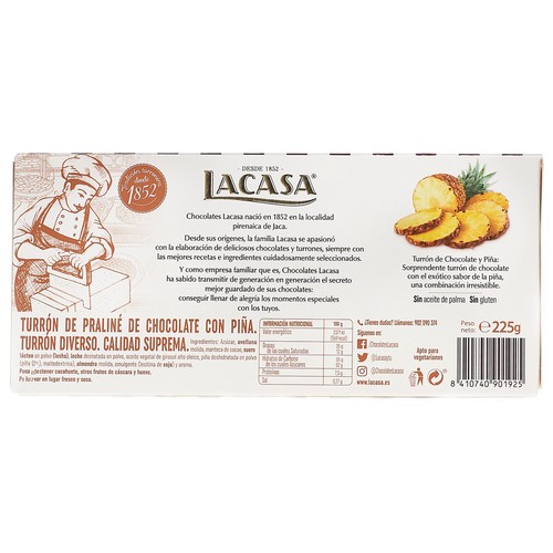 LACASA Turrón de chocolate y piña 225 g. - Alcampo ¡Haz tu Compra ...