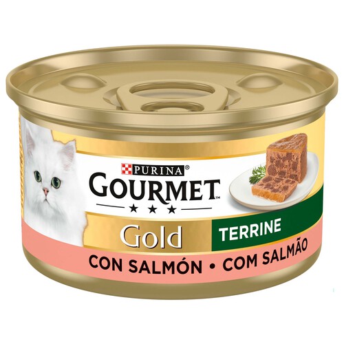 PURINA GOURMET Comida para gatos adultos húmeda a base de salmón y atún GOURMET tarrina 85 g.
