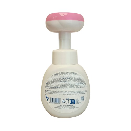 LOV´YC Jabón de manos fragancia a fresa, con espuma en forma de huella 300 ml.