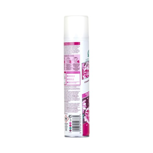 BATISTE Champú en seco en spray con seductor aroma a flores 200 ml.