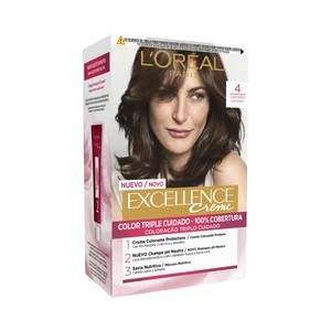 L´ORÉAL PARIS Tinte de pelo permanente tono 4 Castaño L´ORÉAL PARIS Excellence creme.