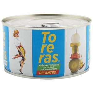 Imagen de KIMBO Banderillas picantes en aceite de oliva y anchoa natural KIMBO TORERAS lata de 330 g.