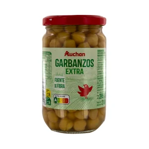 PRODUCTO ALCAMPO Garbanzos extra, cocidos 210 g.