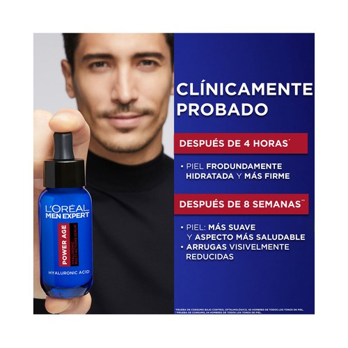 L´OREAL Men expert power age 30 ml Sérum anti-edad para hombres con ácido Hialuróncio.