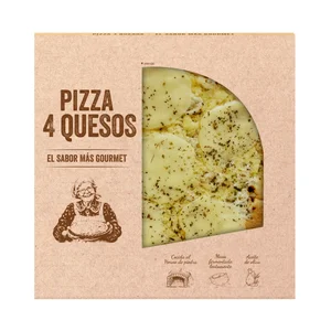 PALACIOS Pizza a los 4 quesos, cocida en horno de piedra 400 g.