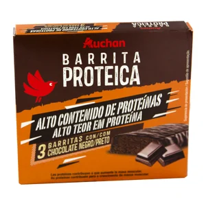 PRODUCTO ALCAMPO Barritas proteicas con chocolate negro 3 uds. x 40 g.