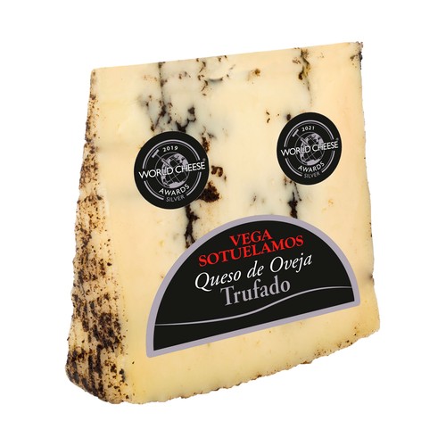 VEGA SOTUELAMOS Queso de oveja curado trufado, cuña 200 g.
