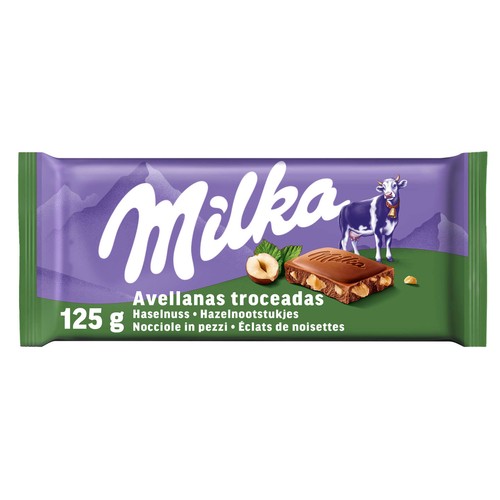 MILKA Chocolate de leche con avellanas 125 g.