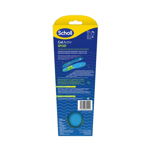 SHOLL Gel activ sport Plantillas (S C/4) con efecto elástico para la absorción de impactos 2 uds.