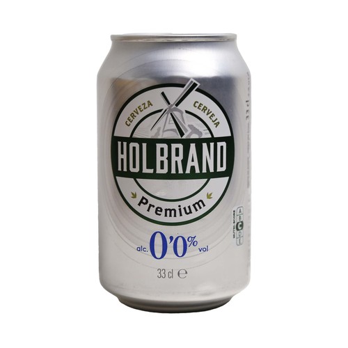 HOLBRAND Cerveza sin alcohol Lata 33 cl.