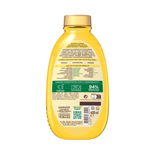ORIGINAL REMEDIES Sun-kissed de Garnier Champú iliminador para cabellos rubios o con mechas 600 ml.