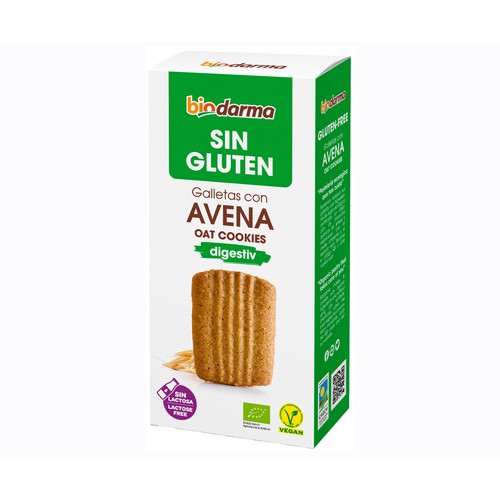BIODARMA Galletas de avena sin gluten 125 gr.