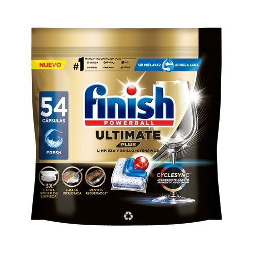 FINISH Ultimate plus Lavavajillas a máquina 54 uds, 452 g.
